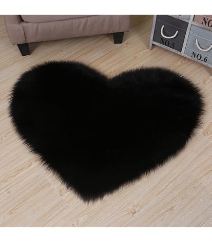 Amazon｜ハート形 80x90cm ムートンクッション ムートンラグ シート